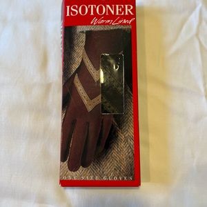 Women’s Black New Isotoner Warm Lines Gloves One Size
